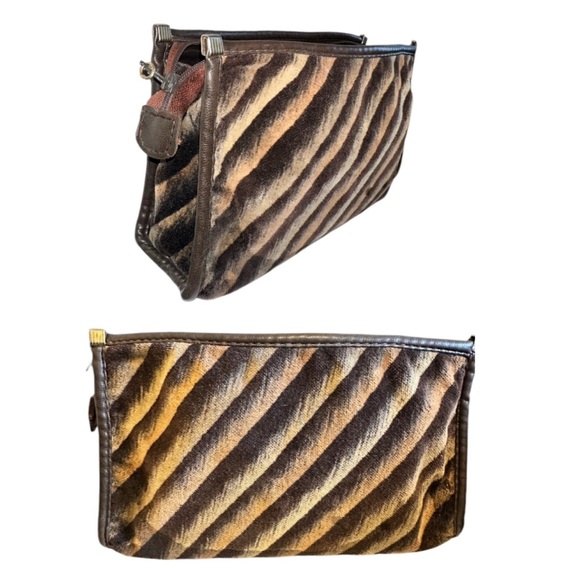 Ella Firenze Velvet Floral Cosmetic Bag Pouch - Picture 1 of 13